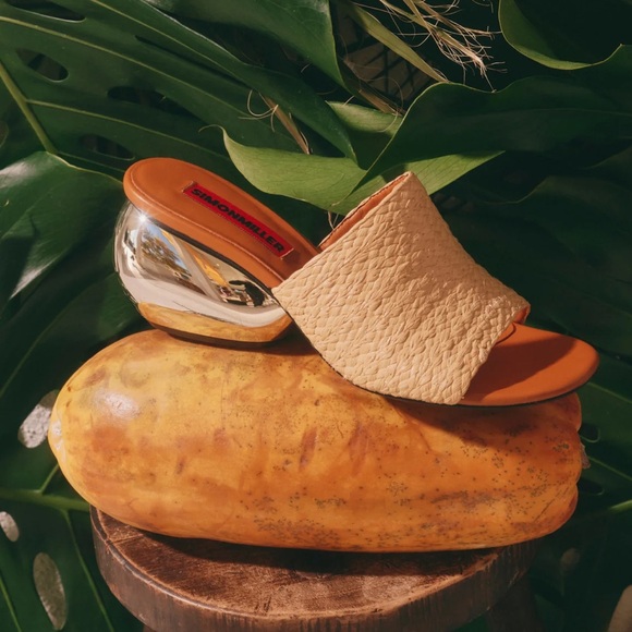 Simon Miller Shoes - 🌴NWOT SIMON MILLER BRAIDED RAFFIA MODERNO SANDAL IN GOLD/NATURAL